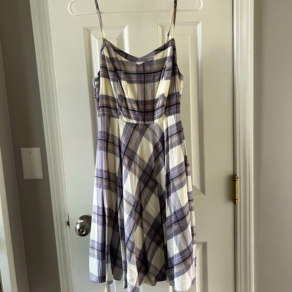 Old Navy plaid spaghetti strap a-line dress
